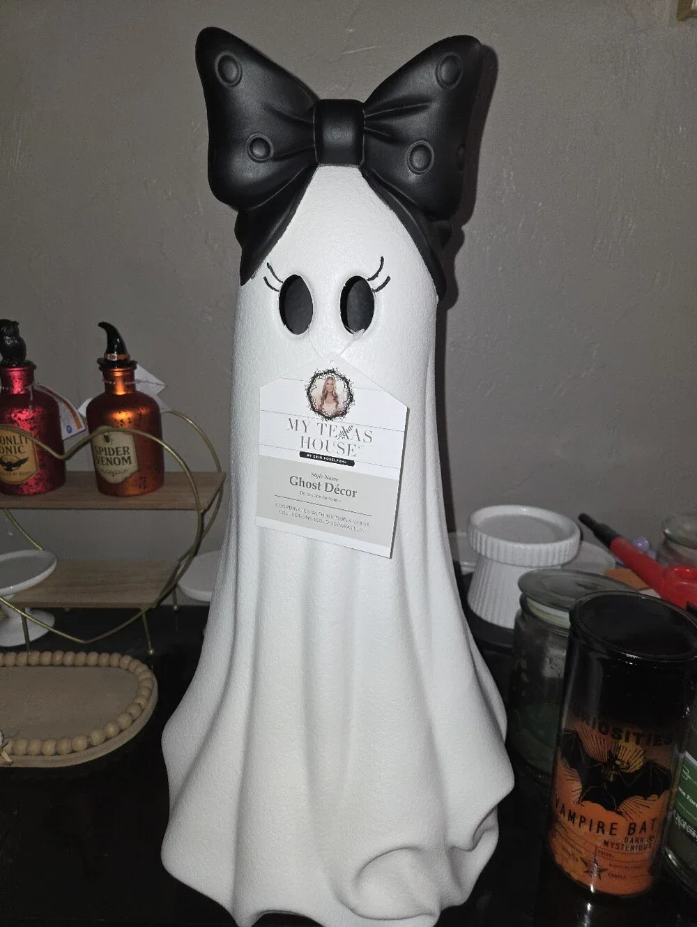 My Texas House Ghost With Black Bow